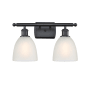 Innovations Lighting Castile 2 Light 16" Wide Bathroom Vanity Light Matte Black / White