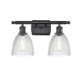 Innovations Lighting Castile 2 Light 16" Wide Bathroom Vanity Light Matte Black / Clear