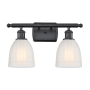 Innovations Lighting Brookfield 2 Light 16" Wide Bathroom Vanity Light Matte Black / White