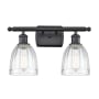 Innovations Lighting Brookfield 2 Light 16" Wide Bathroom Vanity Light Matte Black / Clear