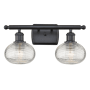 Innovations Lighting Ithaca 2 Light 16" Wide Vanity Light Matte Black / Clear Ithaca