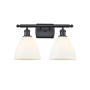 Innovations Lighting Bristol 2 Light 18" Wide Vanity Light Matte Black / Matte White