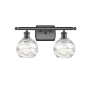 Innovations Lighting Small Deco Swirl 2 Light 16" Wide Bathroom Vanity Light Oil Rubbed Bronze / Clear