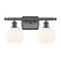 Innovations Lighting White Venetian 2 Light 16" Wide Vanity Light Oil Rubbed Bronze / White Venetian