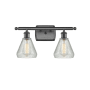 Innovations Lighting Conesus 2 Light 16" Wide Bathroom Vanity Light Oil Rubbed Bronze / Clear Crackle