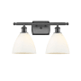 Innovations Lighting Bristol 2 Light 18" Wide Vanity Light Oil Rubbed Bronze / Matte White