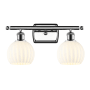 Innovations Lighting White Venetian 2 Light 16" Wide Vanity Light Polished Chrome / White Venetian