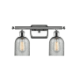 Innovations Lighting Caledonia 2 Light 16" Wide Bathroom Vanity Light Polished Chrome / Charcoal