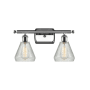 Innovations Lighting Conesus 2 Light 16" Wide Bathroom Vanity Light Polished Chrome / Clear Crackle