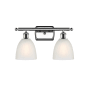 Innovations Lighting Castile 2 Light 16" Wide Bathroom Vanity Light Polished Chrome / White