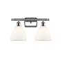 Innovations Lighting Bristol 2 Light 18" Wide Vanity Light Polished Chrome / Matte White