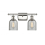 Innovations Lighting Caledonia 2 Light 16" Wide Bathroom Vanity Light Polished Nickel / Charcoal