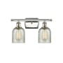 Innovations Lighting Caledonia 2 Light 16" Wide Bathroom Vanity Light Polished Nickel / Mica