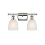 Innovations Lighting Brookfield 2 Light 16" Wide Bathroom Vanity Light Polished Nickel / White