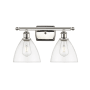 Innovations Lighting Bristol 2 Light 18" Wide Vanity Light Polished Nickel / Clear