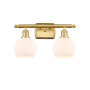 Innovations Lighting Athens 2 Light 16" Wide Vanity Light Satin Gold / Matte White