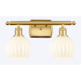 Innovations Lighting White Venetian 2 Light 16" Wide Vanity Light Satin Gold / White Venetian
