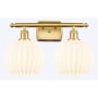 Innovations Lighting White Venetian 2 Light 18" Wide Vanity Light Satin Gold / White Venetian