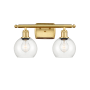 Innovations Lighting Athens 2 Light 16" Wide Vanity Light Satin Gold / Clear