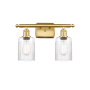 Innovations Lighting Hadley 2 Light 16" Wide Vanity Light Clear / Satin Gold