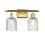 Innovations Lighting Bridal Veil 2 Light 15" Wide Vanity Light Satin Gold / Clear