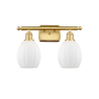 Innovations Lighting Eaton 2 Light 16" Wide Vanity Light Matte White / Satin Gold