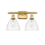 Innovations Lighting Bristol 2 Light 18" Wide Vanity Light Satin Gold / Clear