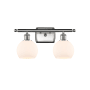Innovations Lighting Athens 2 Light 16" Wide Vanity Light Brushed Satin Nickel / Matte White