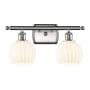 Innovations Lighting White Venetian 2 Light 16" Wide Vanity Light Brushed Satin Nickel / White Venetian