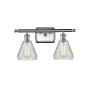 Innovations Lighting Conesus 2 Light 16" Wide Bathroom Vanity Light Brushed Satin Nickel / Clear Crackle