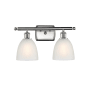 Innovations Lighting Castile 2 Light 16" Wide Bathroom Vanity Light Brushed Satin Nickel / White