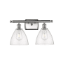 Innovations Lighting Bristol 2 Light 18" Wide Vanity Light Brushed Satin Nickel / Seedy