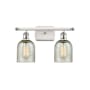 Innovations Lighting Caledonia 2 Light 16" Wide Bathroom Vanity Light White and Polished Chrome / Mica