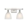 Innovations Lighting Castile 2 Light 16" Wide Bathroom Vanity Light White and Polished Chrome