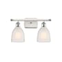 Innovations Lighting Brookfield 2 Light 16" Wide Bathroom Vanity Light White and Polished Chrome