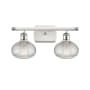 Innovations Lighting Ithaca 2 Light 16" Wide Vanity Light White Polished Chrome / Clear Ithaca