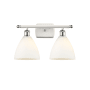 Innovations Lighting Bristol 2 Light 18" Wide Vanity Light White and Polished Chrome / Matte White