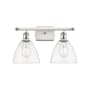 Innovations Lighting Bristol 2 Light 18" Wide Vanity Light White and Polished Chrome / Clear