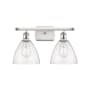 Innovations Lighting Bristol 2 Light 18" Wide Vanity Light White and Polished Chrome / Seedy