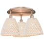 Innovations Lighting Bristol Natural 3 Light 21" Wide Semi-Flush Ceiling Fixture Antique Copper / Natural
