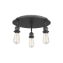 Innovations Lighting Ballston 3 Light 12" Wide Flush Mount Ceiling Fixture Matte Black