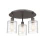 Innovations Lighting Cobbleskill 3 Light 18" Wide Flush Mount Ceiling Fixture Oil Rubbed Bronze / Deco Swirl