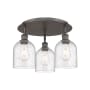 Innovations Lighting Bella 3 Light 18" Wide Flush Mount Ceiling Fixture Oil Rubbed Bronze / Seedy