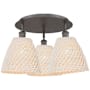 Innovations Lighting Bristol Natural 3 Light 21" Wide Semi-Flush Ceiling Fixture Oil Rubbed Bronze / Natural