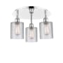 Innovations Lighting Cobbleskill 3 Light 18" Wide Flush Mount Ceiling Fixture Polished Chrome / Clear