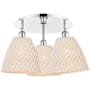 Innovations Lighting Bristol Natural 3 Light 21" Wide Semi-Flush Ceiling Fixture Polished Chrome / Natural