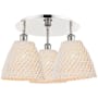 Innovations Lighting Bristol Natural 3 Light 21" Wide Semi-Flush Ceiling Fixture Polished Nickel / Natural