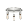 Innovations Lighting Ballston 3 Light 12" Wide Flush Mount Ceiling Fixture Satin Nickel