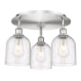 Innovations Lighting Bella 3 Light 18" Wide Flush Mount Ceiling Fixture Satin Nickel / Seedy