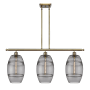 Innovations Lighting Vaz 3 Light 36" Wide Linear Pendant Antique Brass / Smoked
